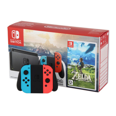 Игровая приставка Nintendo Switch (Neon Red/Neon Blue) + The Legend of Zelda: Breath of the Wild
