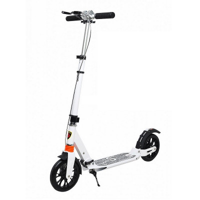 Самокат SCOOTER URBAN 2-019 WHITE, диск. тормоз (белый)