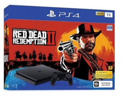 Игровая приставка PlayStation 4 1TB Slim (CUH-2208B) + Игра "Red Dead Redemption 2"