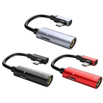 Переходник HOCO LS19 для Type-C на audio-3.5mm и зарядку