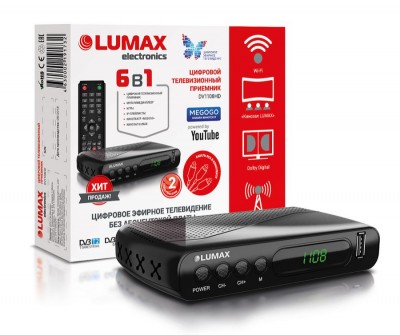 Ресивер "LUMAX DV1108HD" для приёма цифрового ТВ DVB-T2