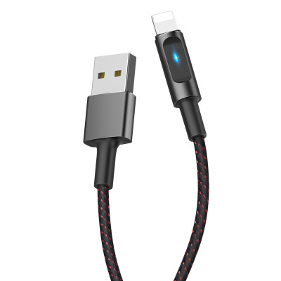 Кабель USB для Apple 8 pin HOCO U47 Essence, 2.4A, с индикатором