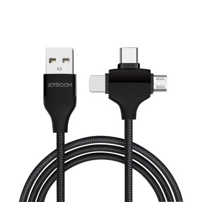Кабель USB 3 in 1 Type-C Micro Lighting, JOYROOM GLOW