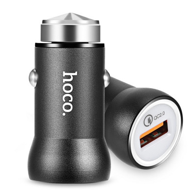 Авто зарядное 1 USB HOCO, Z4, 2100mA, QC2.0