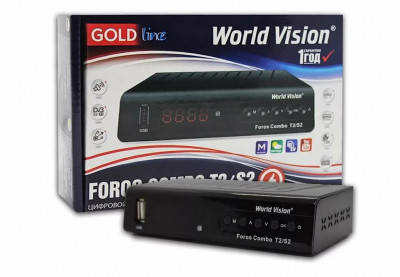 Ресивер "World Vision FOROS COMBO" DVB-T2 / C / S2 для приема цифрового и СПУТНИКОВОГО ТВ
